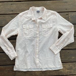 Patagonia breathable button down organic cotton hemp blend shirt